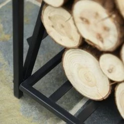 Homcom Accessoires De Cheminée Serviteur De Cheminée Range Bûches 4 Accessoires Inclus Métal Noir -Accessoires de cheminée Soldes serviteur de cheminee range buches 4 accessoires inclus metal noir 11