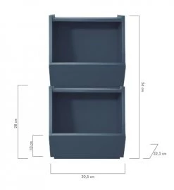 RNT By Really Nice Things Paniers Et Corbeilles Set 2 Boîtes Rangement Bleu -Accessoires de cheminée Soldes set 2 boites rangement bleu 7