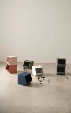 RNT By Really Nice Things Paniers Et Corbeilles Set 2 Boîtes Rangement Corail -Accessoires de cheminée Soldes set 2 boites rangement corail 1