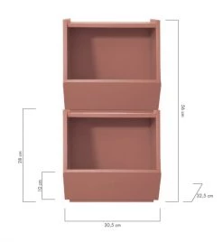 RNT By Really Nice Things Paniers Et Corbeilles Set 2 Boîtes Rangement Corail -Accessoires de cheminée Soldes set 2 boites rangement corail 4