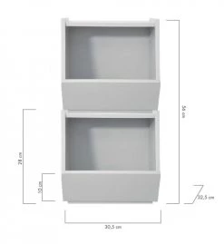 RNT By Really Nice Things Paniers Et Corbeilles Set 2 Boîtes Rangement Gris Glace -Accessoires de cheminée Soldes set 2 boites rangement gris glace 4