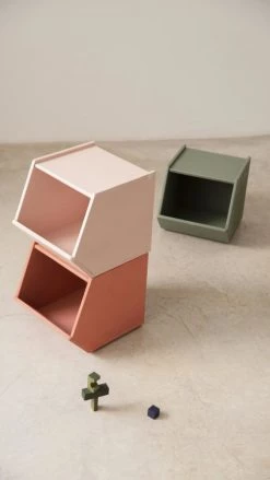 RNT By Really Nice Things Paniers Et Corbeilles Set 2 Boîtes Rangement Vert -Accessoires de cheminée Soldes set 2 boites rangement vert 2