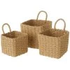Unimasa Paniers Et Corbeilles Set 3 Panières Beige En Fibre De Papier Tressée -Accessoires de cheminée Soldes set 3 panieres beige en fibre de papier tressee 1