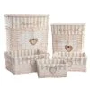 ITEM International Paniers Et Corbeilles Set 5 Corbeilles En Osier -Accessoires de cheminée Soldes set 5 corbeilles en osier