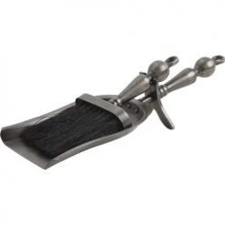 Grenier Alpin Accessoires De Cheminée Set Avec Pelle Et Balayette En étain