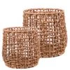Natural Living Paniers Et Corbeilles Set De 2 Paniers Ronds Tressés En Jacinthe D'eau - 32x28cm