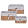 Wadiga Paniers Et Corbeilles Set De 3 Paniers De Rangement En Bambou Pour Salle De Bain -Accessoires de cheminée Soldes set de 3 paniers de rangement en bambou pour salle de bain