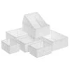 Unimasa Paniers Et Corbeilles Set De 7 Panières Déco Blanc -Accessoires de cheminée Soldes set de 7 panieres deco blanc