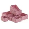 Unimasa Paniers Et Corbeilles Set De 7 Panières Déco Rose -Accessoires de cheminée Soldes set de 7 panieres deco rose 3