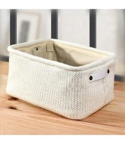 Casâme Paniers Et Corbeilles Tiroir De Rangement Pliable Blanc -Accessoires de cheminée Soldes tiroir de rangement pliable blanc 1