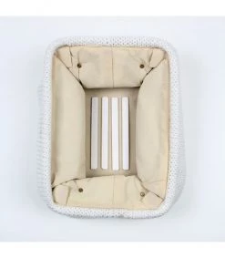 Casâme Paniers Et Corbeilles Tiroir De Rangement Pliable Blanc -Accessoires de cheminée Soldes tiroir de rangement pliable blanc 3