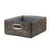 Casâme Paniers Et Corbeilles Tiroir En Paille Tressé 36x32x15cm - Taupe -Accessoires de cheminée Soldes tiroir en paille tresse 36x32x15cm taupe