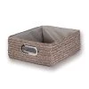 Casâme Paniers Et Corbeilles Tiroir En Paille Tressé Taupe - 33x28x13cm -Accessoires de cheminée Soldes tiroir en paille tresse taupe 33x28x13cm