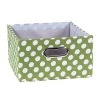 Casâme Paniers Et Corbeilles Tiroir Tissu Vert Pois Blanc -Accessoires de cheminée Soldes tiroir tissu vert pois blanc
