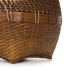 Bazar Bizar Paniers Et Corbeilles Vase En Rotin Brun Et Naturel H50 -Accessoires de cheminée Soldes vase en rotin brun et naturel h50 2